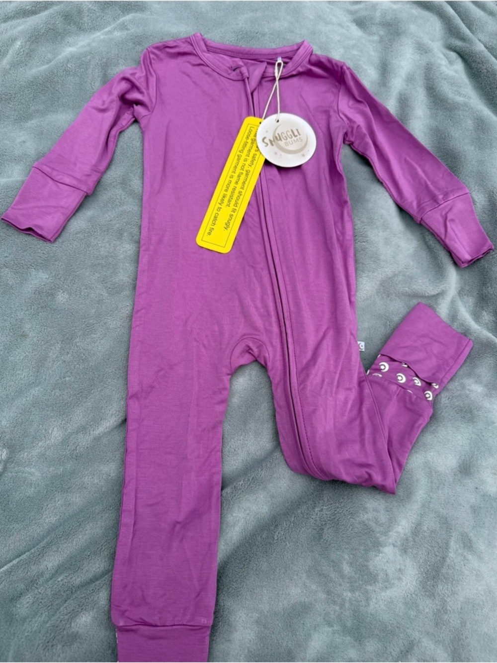 Kids Purple One-Piece Zip Romper